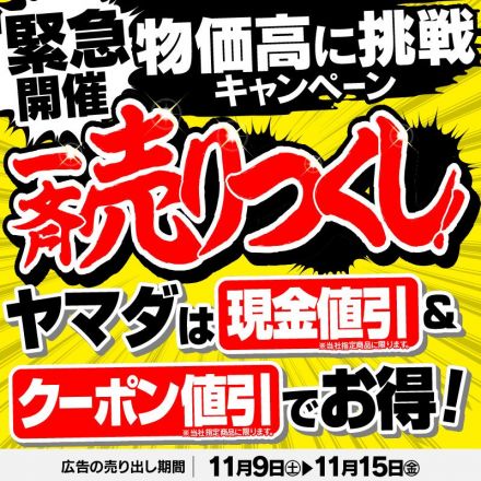 【緊急開催】一斉売りつくし！