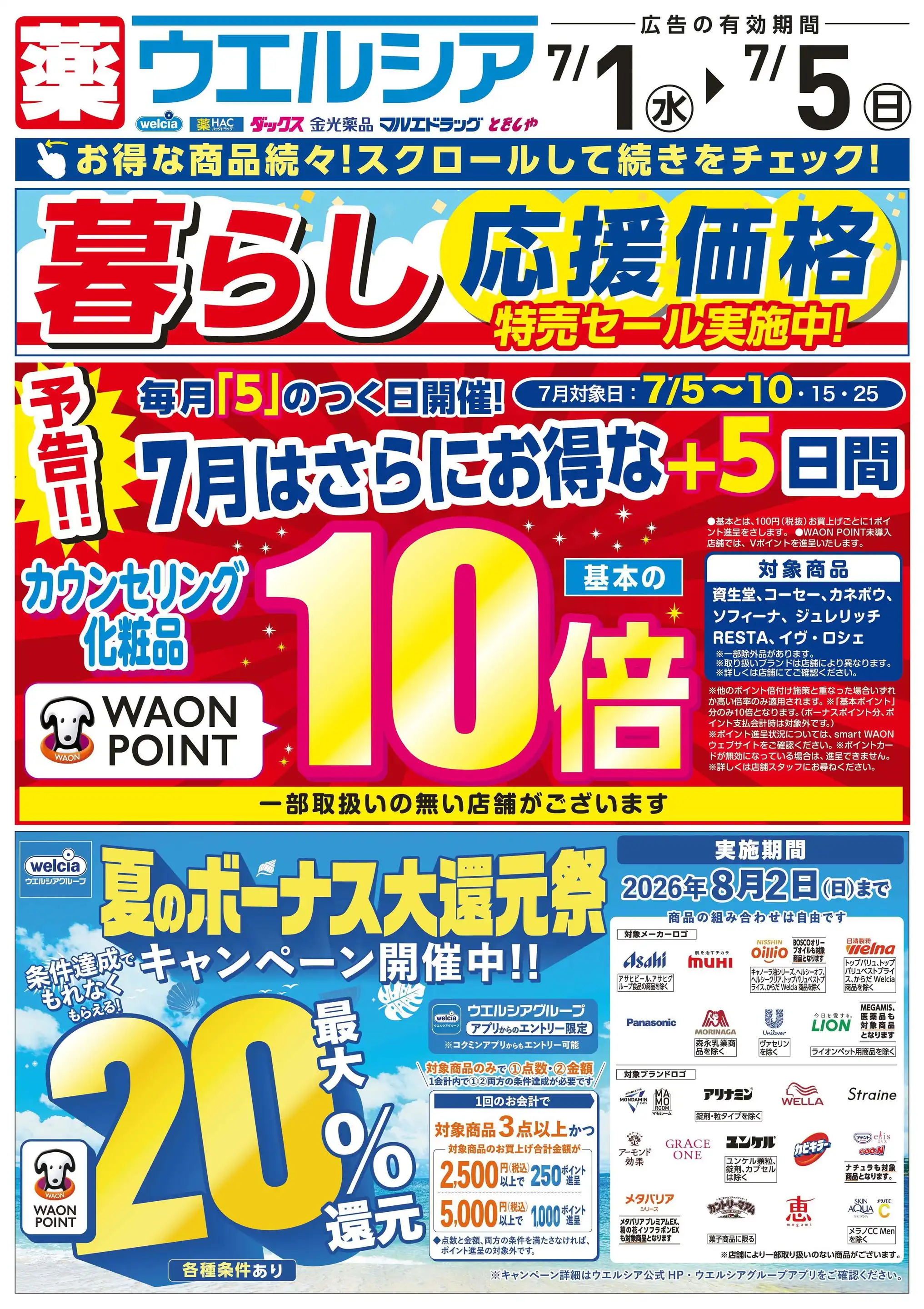 ウエルシア/生野巽南店の最新チラシ・店舗情報｜無料で見られるShufoo