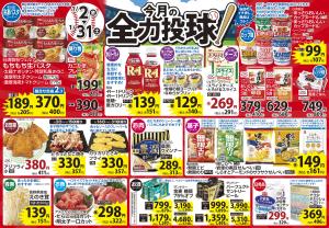 1月 今月の全力投球＆ショッキングプライスのチラシ画像