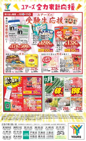 1/10(土)-1/12(祝・月)のチラシ画像