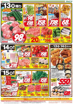 1月13日〜1月15日　チラシ情報のチラシ画像