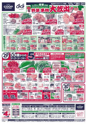 野菜・果物大放出!!のチラシ画像