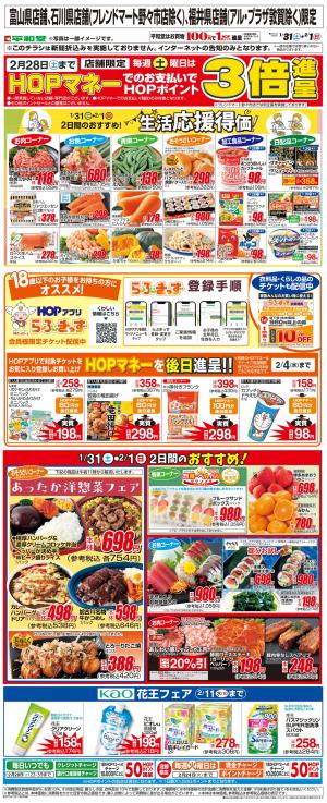 WEB限定 1/31（土）〜生活応援得価2日間のおすすめのチラシ画像