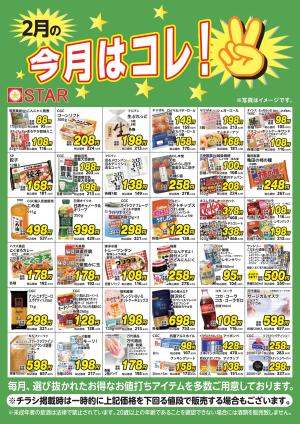 ＳＴＡＲ☆今月はコレ＆ポイント+のチラシ画像