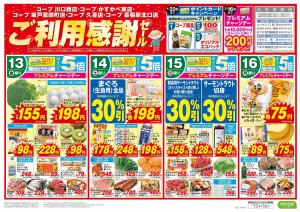 ご利用感謝セールのチラシ画像