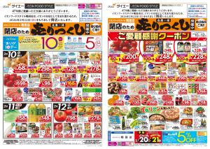 ありが10デー+閉店のため売りつくしのチラシ画像