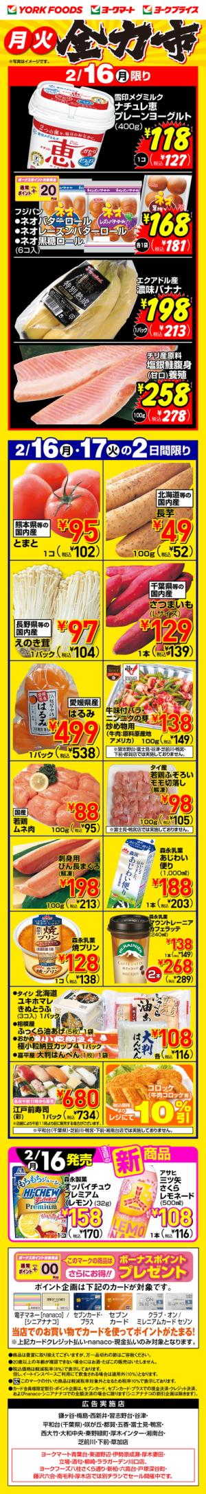 2/16(月)・2/17(火)のお買得のチラシ画像