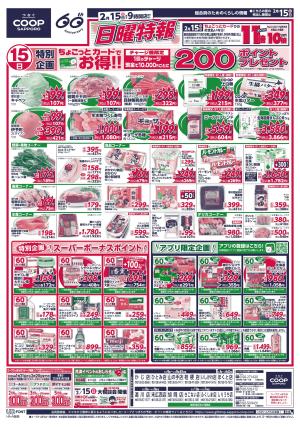 15日 日曜特報のチラシ画像