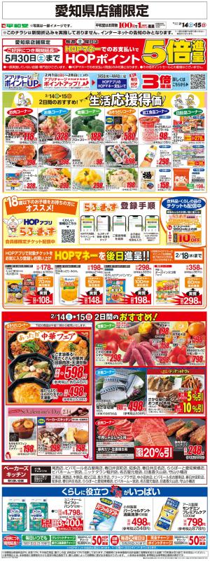WEB限定 2/14（土）〜生活応援得価2日間のおすすめのチラシ画像