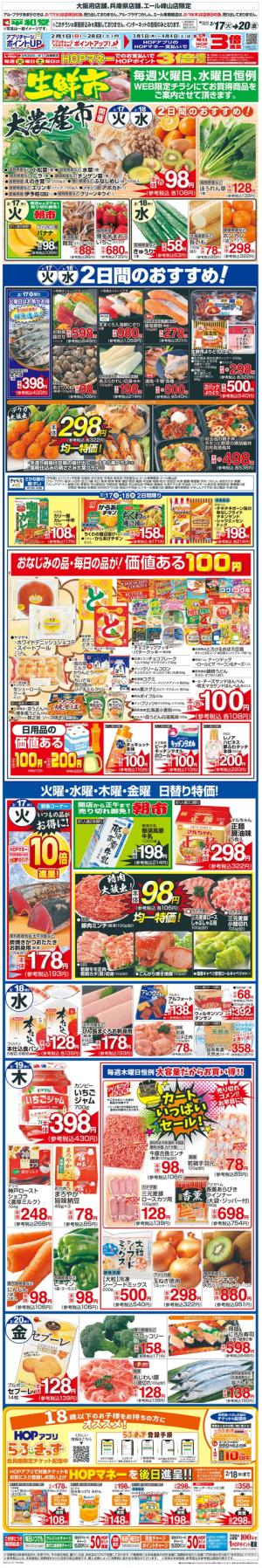 WEB限定 2/17（火）〜生鮮市のチラシ画像