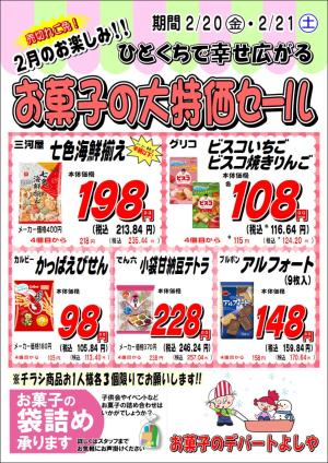 お買い得チラシ2月3週目のチラシ画像