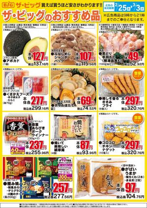 ザ・ビッグ　２／２５のチラシ画像