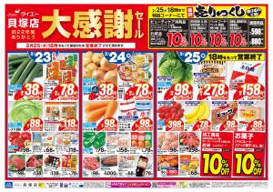 【ダイエー貝塚店 大感謝セール】のチラシ画像