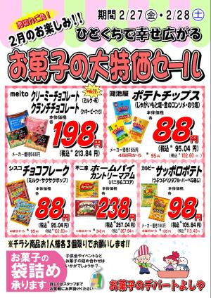 お買い得チラシ2月4週目のチラシ画像
