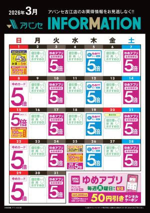 3月 INFORMATIONのチラシ画像