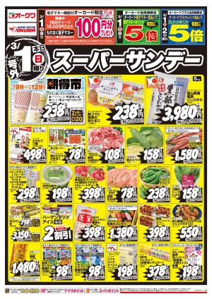 号外スーパーサンデー/ひなパーティー_のチラシ画像