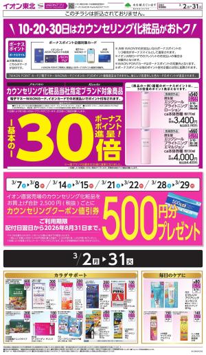 月間WAONボーナスポイントのチラシ画像