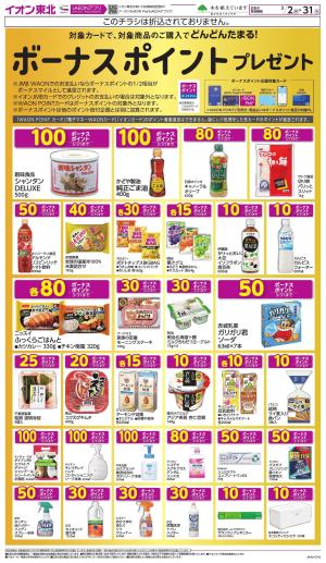 月間WAONボーナスポイントのチラシ画像