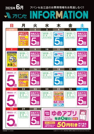 6月 INFORMATIONのチラシ画像