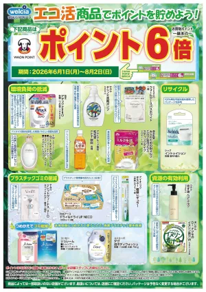 エコ活セール実施中！のチラシ画像