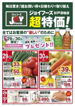 ジョイフーズ（杉戸清地店）★5/29〜5/30★のチラシ画像