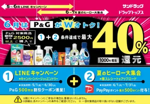26年6月P&GがWでオトク！！キャンペーンのチラシ画像