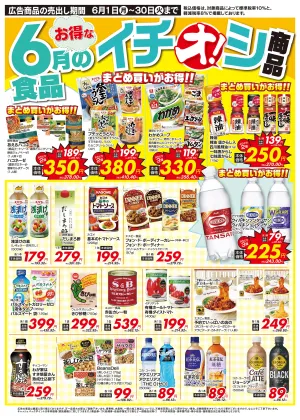 6/1（月）〜6/30（火）のチラシ画像