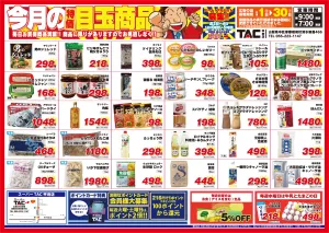 TAC甲府店！！6月の目玉商品！！のチラシ画像