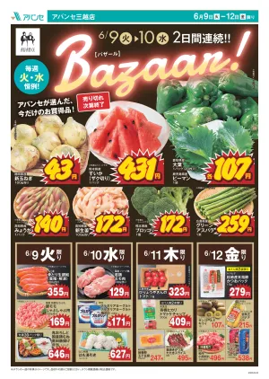 毎週火・水恒例！Bazaar！_のチラシ画像