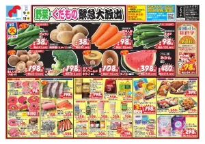 6/9-11 野菜・くだもの緊急大放出のチラシ画像