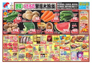 6/9-11 野菜・くだもの緊急大放出のチラシ画像