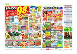 ９８円均一／さっぱり麺 ｆｅｓのチラシ画像