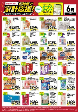 6月ぶっとおし！超特価で家計応援のチラシ画像