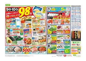 ９８円均一／さっぱり麺 ｆｅｓのチラシ画像