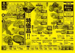6/6〜6/8販売分のチラシ画像