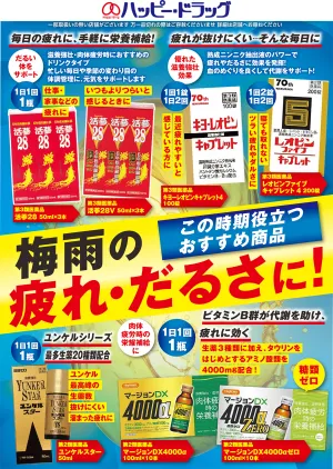 疲れ対策のチラシ画像