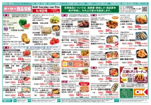 今週の商品情報紙のチラシ画像