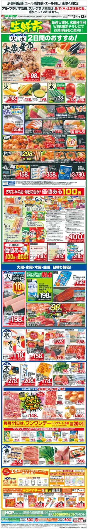 WEB限定 6/9（火）〜生鮮市のチラシ画像