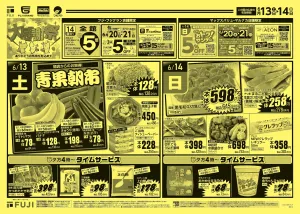 6/13〜大感謝祭のチラシ画像