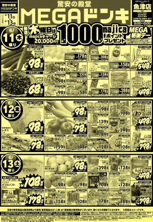 0611号 驚安の殿堂 MEGAドンキ 魚津店のチラシ画像