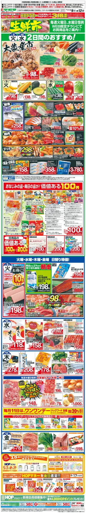 WEB限定 6/9（火）〜生鮮市のチラシ画像