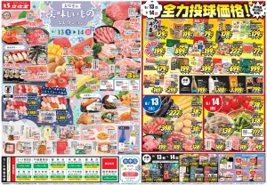 美味しいものセレクション＆全力投球価格！のチラシ画像