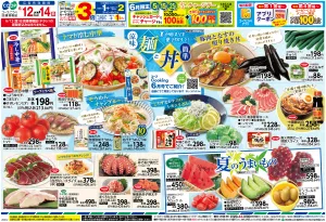 涼味麺と簡単丼・夏のうまいもののチラシ画像