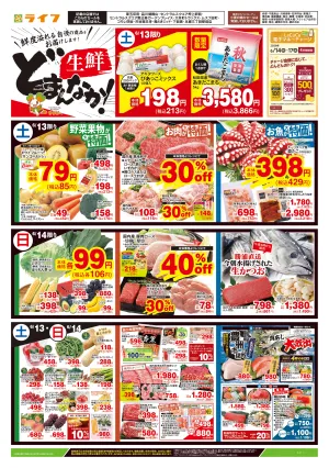 6/13号　生鮮どまんなか！のチラシ画像