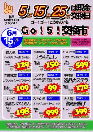 6/15（月）限りのチラシ画像