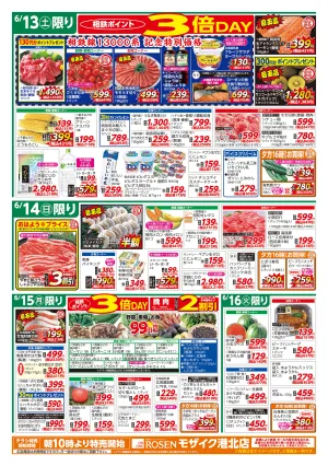 6/13〜6/16のチラシ画像