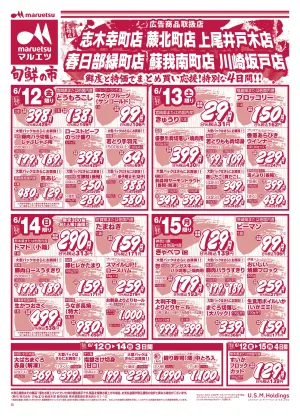 6月12日〜6月15日　チラシ情報のチラシ画像