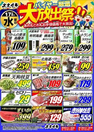 6/17（水）限りのチラシ画像