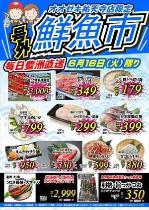 6/16（火）限りのチラシ画像