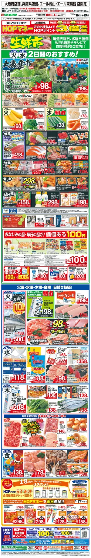 WEB限定 6/16（火）〜生鮮市のチラシ画像
